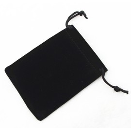 AEAOA Gift Bags, Pack of 25 Pieces 4" X 3" Velvet Drawstring Jewelry Pouches, for Candy, Pins, Jewelry, Treats, Birthday Party Favors (Black)