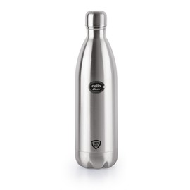 Cello Swift Stainless Steel Vacuum Insulated Flask with Screw Lid | Leak Proof | Double Walled Silver Bottle for Home, Office, Travel (34oz, Silver)