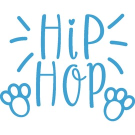 Decal Stickers of Easter Hip Hop (Azure Blue) (Set of 2) Premium Waterproof Vinyl Decal Stickers for Laptop Phone Accessory Helmet Car Window Mug Tuber Cup Door Wall Decoration - ANDsticd45742BE