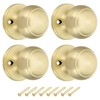 PATIKIL 4 Pcs Dummy Door Handles Round Stainless Steel Knobs