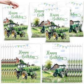 Falueqg Tractor Party Favor Bags - Bulk Tractor Theme Goodie Bags with Handle for Birthday Party Favors, Pinata Bags Candy Boxes Baggies Supplies (50 Pcs)