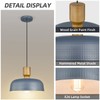 Darkaway Pendant Light Fixtures Ceiling Hanging with Hammered Metal Shade,