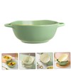 COLLBATH Decorative Ceramic Double Handle Baking Bowl for Soup and