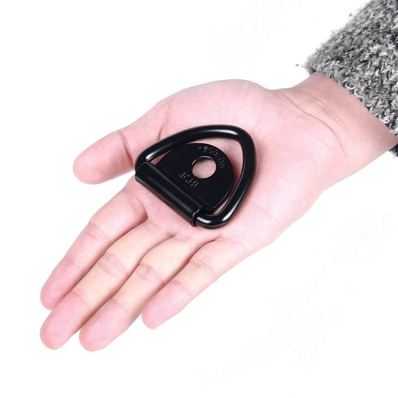 JCHL Cargo Tie-Down Anchors, 4PCS 2" Black Steel V-Ring Bolt