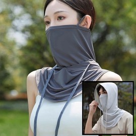 UV Protection Cooling Hooded Neck Guard - 3-Way Style Face Sunshade Cooling Hooded Neck Guard (Pink) 3ea