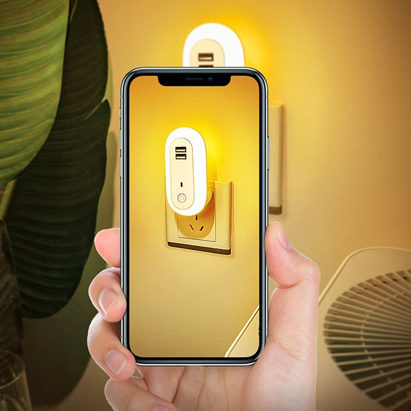 Night Lights Plug Into Wall LED Wall Bedside Lamp with