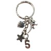 Love Heart Keyring 5th Anniversary Birthday Charm Tyrannosaurus Rex Dinosaur