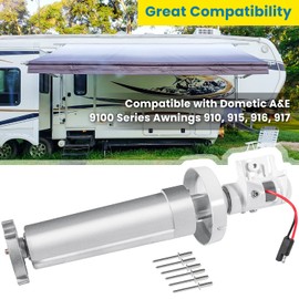 Repalce for DOMETIC 3310423.209B Torsion Assembly Rh White for 9100 Power Patio RV Awning Motor 12V DC Extension Drive 910 915 916 917
