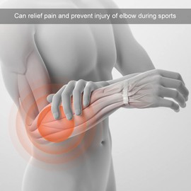 Chazcool Codera de Tenista, Soporte de Codo para Tendinitis, Correa de Antebrazo para Aliviar el Dolor, Banda Deportivo Ajustable con Almohadilla de Compresión, Brace Ajustable para Hombres Mujeres