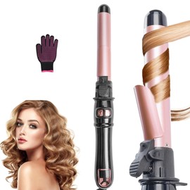 Rotating Curling Iron 28mm/1.1inch Professional Automatic Wave Hair Curling Wand Fast Heating Hair Curlers for Long/Middle/Short All Hair