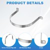 PATIKIL 160mm Rigid Pipe Strap, 5 Pcs 304 Stainless Steel