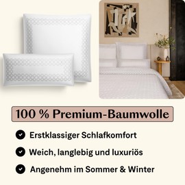 Amqua Mako Satin Pillowcase 40 x 80 cm Cotton (Set of 2) White Grey Pattern Satin Cushion Cover 80 x 40 cm 40 x 80 cm Pillowcase Soft Like Silk Pillowcase 40 x 80 cm Pillowcase 40 x 80 cm Mako Satin