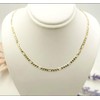 IMPRESSIVE 14K Gold Plated Figaro Link Chain 20 Inch Necklace