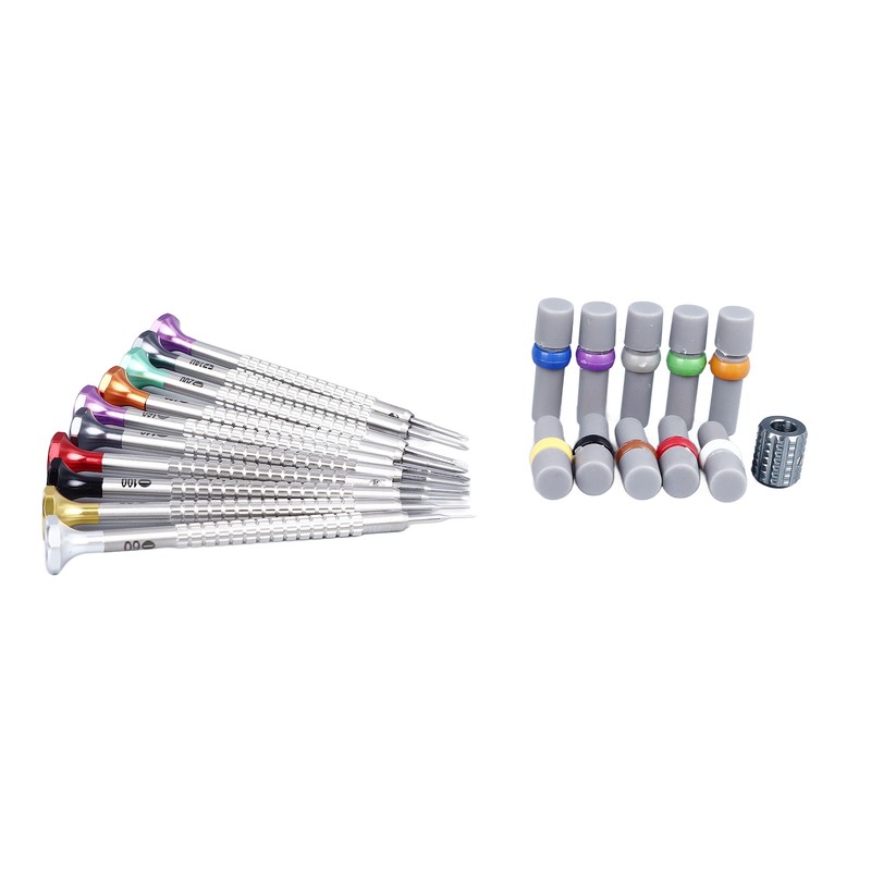 Watch Repair Screwdriver Set 0.6‑2.0mm Color Coded Replaceable Heads Micro