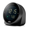 Braun Digital Alarm Clock with Snooze, Negative LCD Display, Rotating