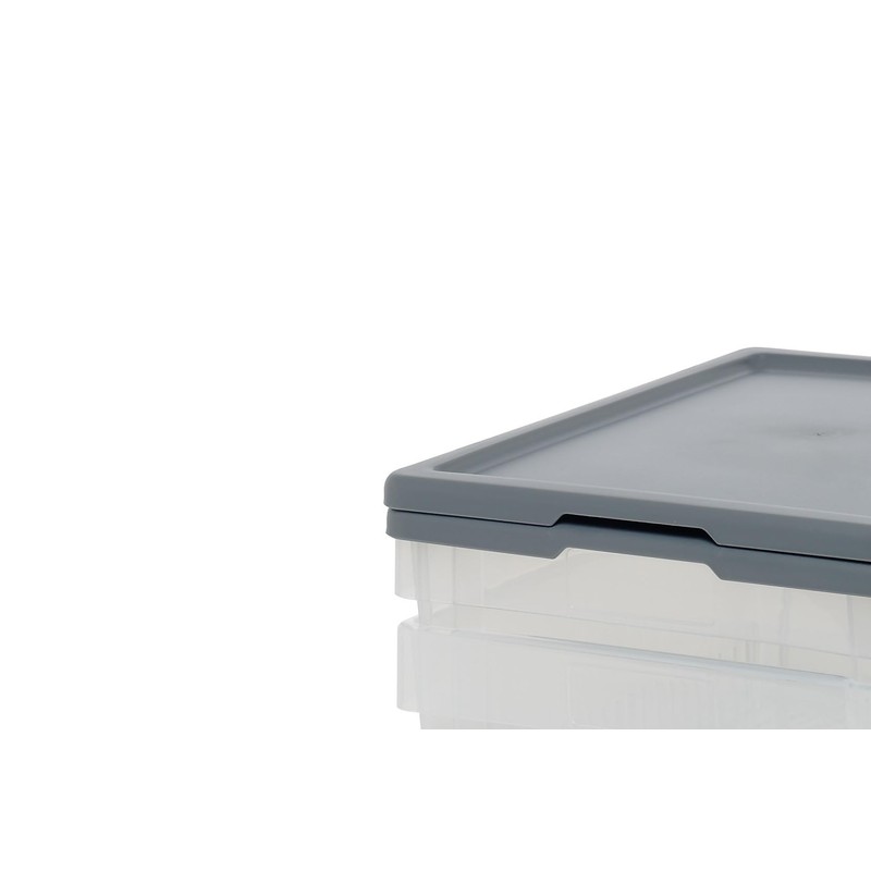 CleanPEAK Set of 2 Medium 5 Litre Plastic Stackable Storage