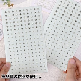 BOJIDO Earrings, No Drilling Required, 360 Pieces, 3D Decal, Face Seal, Easy to Apply, No Drilling Required, Easy to Wear, Long Lasting, Fashionable, Popular, DIY Supplies, Craft Supplies, Unisex, Lip