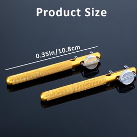 ElevateTech 2 Pcs Fishing Line Knot Tying Tool, Metal Fishing Knot Tying Tool Portable Fast Fishing Line Knotter Fishhook Tie Manual Fishing Knot Hook Tier Device for Hooks Lures Lines, Gold