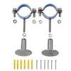 AKIHISA 2 Pcs 304 Stainless Steel Pipe Supports, Wall Mount