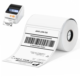 Phomemo 4x6 Shipping Labels for D421R Printer Only, 250 Labels per Roll, Thermal Shipping Labels with RFID Chip, Smart Auto-ID & One-Click Calibration, Shipping Supplies for Small Business & Home