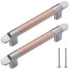 TRUSTMI Cabinet Pulls 10 Packs 4-Inch Hole Center Solid Metal