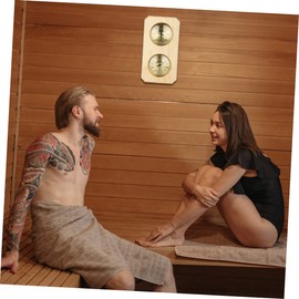 FUNOMOCYA Home Temperature Humidity Gauge Indoor Thermometer for Sauna Room Wall-Mounted Hygrothermograph Readings High Temperature Resistance for Nursery and Garden