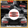 Partuto 4pcs 3D Reflective Stripe Stickers High Intensity Red Replacement