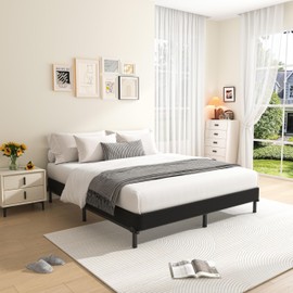 MAF 5 Inch Box Spring for Queen Bed Low Profile Queen Box Spring, Queen Size Bed Base 3500 lbs Black Heavy Duty Metal Mattress Foundation with BoxSpring Cover, No Squeaky, Easy Assembly