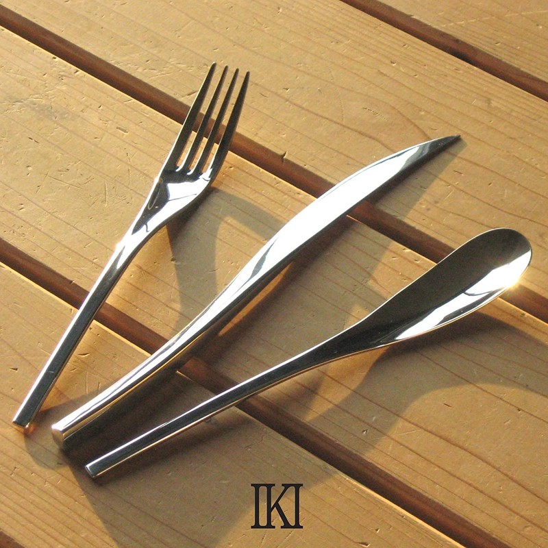 Nagao IKI Dinner Cutlery Set, Lotus, 3 Pieces, 18-8 Stainless