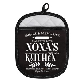 WCGXKO Nona Oven Mitt Nona Pot Holder with Pocket Best Nona Ever Gift for Nona Grandma (Love Nona CA)