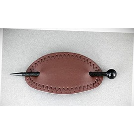 Perfect Hairstyle with Our Hair Accessories - Brown Faux Leather Slide Hair Clip Pin Stick Oval Barrette Accessory Hairpin Fashionable Hair Accessory Hair Jewelry Accessories for Lady Women