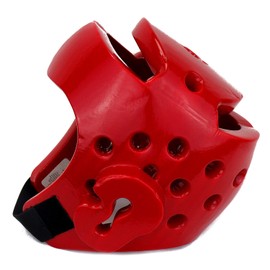 AAMA Taekwondo and Karate Sparring Foam Head Guard - RED - Medium