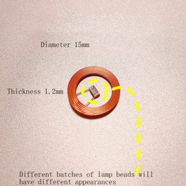 Taidacent 5 Pcs Induction Wireless LEDs and Coil High-Power Wireless Induction Lamp Bead Wiring-Free LED Lamp for Micro Modeling decoration Gundam Model (1W, Blue)