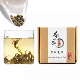 Cha Wu-[A] Jasmine Pearls Tea Dragon Ball,3.5oz/100g,Loose Leaf Green Tea of Chinese