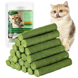 PawsGear Cat Grass Teething Stick Hairballs,Chew Sticks for Cats,Catnip Toys Sticks Indoor Kitten Chew Stick 120g/4.23oz