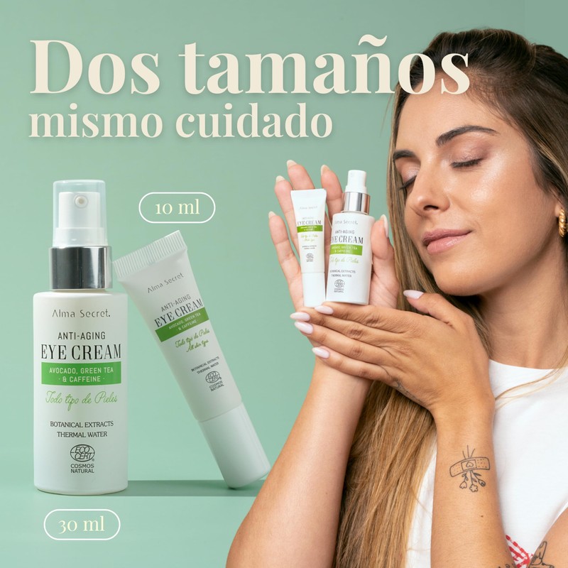 Alma Secret Contorno de Ojos Antiedad con Aguacate, Té Verde