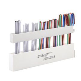 NEEDJING Straw Holder for Cabinet Reusable Straw Organizer for Cupboard Tumbler Straw Storage Container for Counter Straw Dispenser for Kitchen Counters and Cupboards