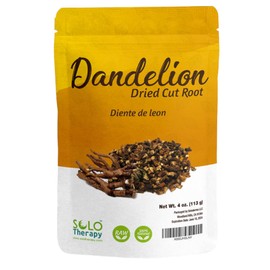 Dandelion Dried Cut Root 4 oz, Taraxacum Officinale, Dandelion Root Tea, 4 oz, Diente De León, Product From Bulgaria, Packaged in the USA