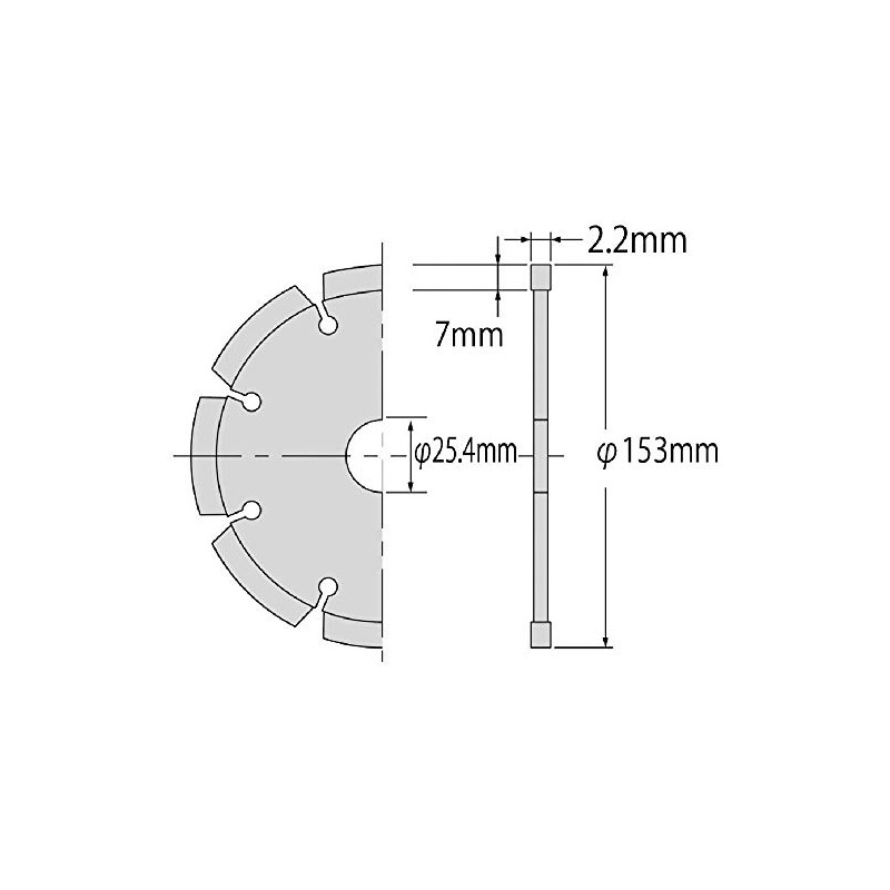 ロブテックス ダイヤモンドホイ-ル切断王 セグメントタイプ 152mm SA150