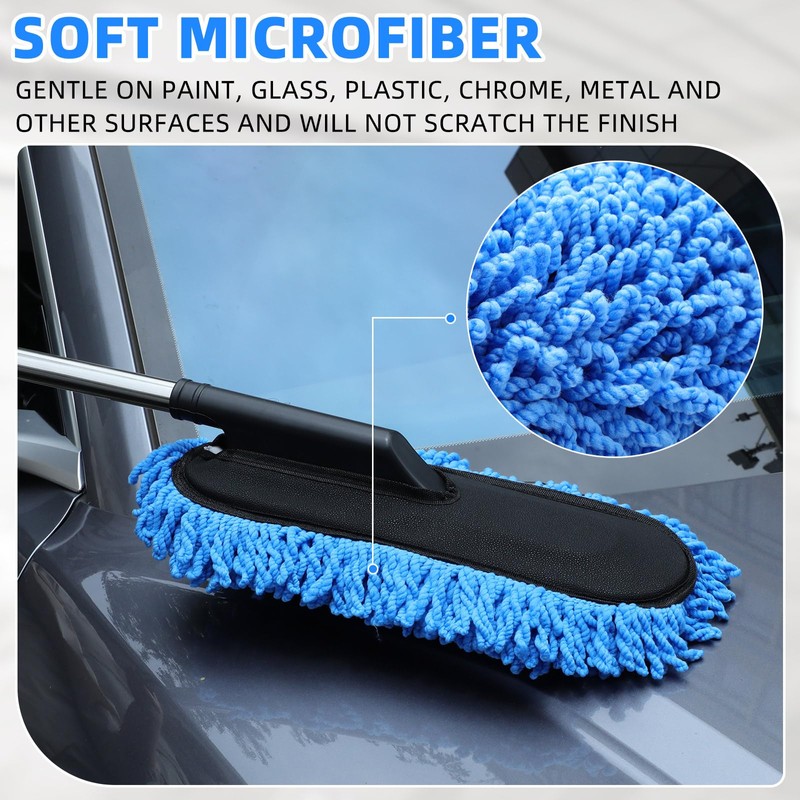 Tanlade 2 Pack Microfiber Car Duster Exterior Scratch Free with