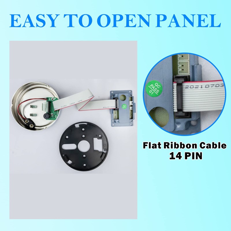 Gun Safe Lock Replacement,Chrome Keypad Electronic Safe Lock with Solenoid