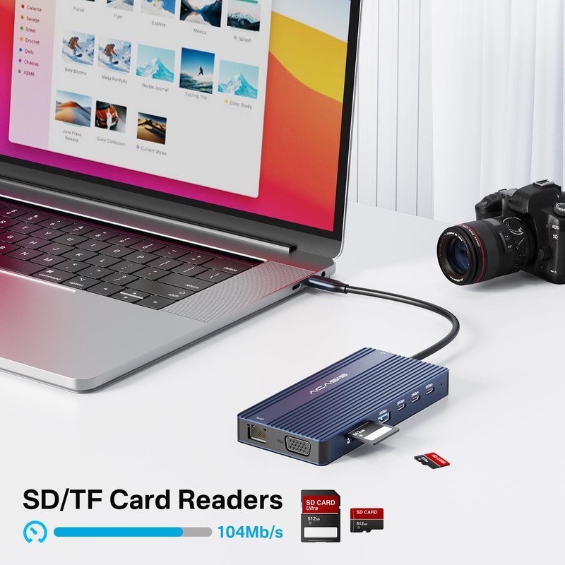 ACASIS 14IN1 USB C Hub Docking Station USB 3.1 3C+2A