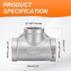 sourcing map Tee Pipe Fitting (1/2" x 3/4" x 3/4")