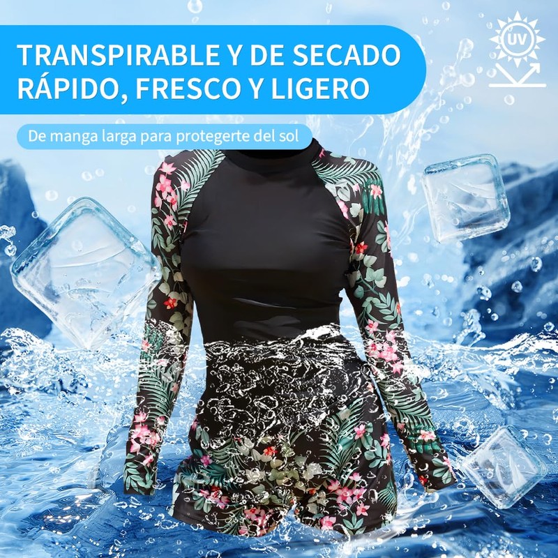 QMCZLA Trajes de Baño Mujer (MX/US, Alfa, Mediano, Regular, Regular,