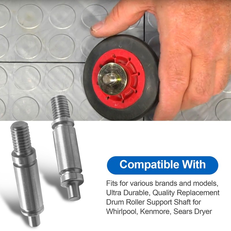 W10359271 W10359272 Dryer Front Back Drum Support Roller Shaft kit,
