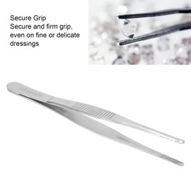 Medical Tweezers Stainless Steel Surgical Tweezers 5.5 Inch Bandage Tweezers Serrated Straight Tip Non-Slip Surgical Tweezers Stainless Steel for Medical Applications, Laboratories