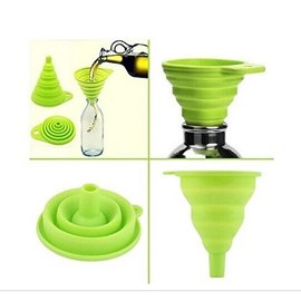 JDYYICZ New Mini Silicone Gel Foldable Collapsible Style Funnel Hopper Kitchen Tool RY(Color: Random) (Color: Multicolor)