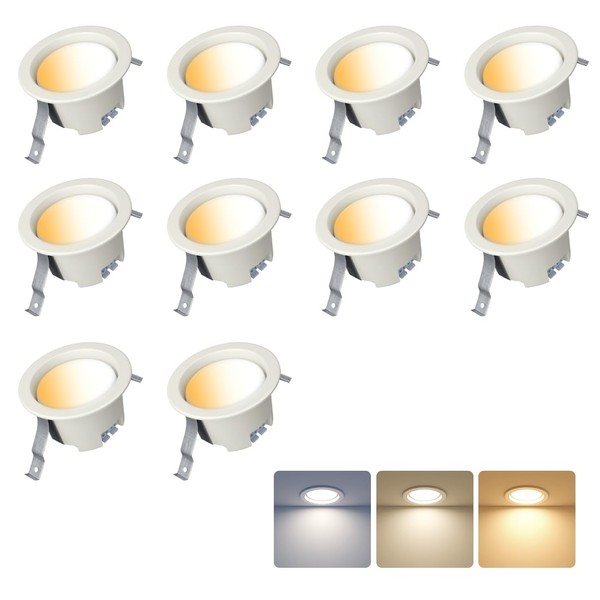 C-J-W Indoor LED Downlight, Recessed Ceiling Type, Recessed Hole, 100 φ LED, Daylight Color, Bulb Color, Daylight White, 3 Levels, High Airtight SB Shape, Shallow Type, 6H, 5W, 500LM, Equivalent to 40 Incandescent Bulbs, Lighting Fixture, Living Room, Be
