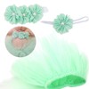 Newborn Photography Props, Soft Fluffy Tutu Skirt, Flower Headband, Wrapped