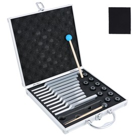 EASTROCK 10 Tuning Fork Set Chakra Tuning Fork Set Aluminum Alloy Material, Sound Healing Instruments Kit with Mallets and Bases Chakra DNA Healing Therapy Meditation